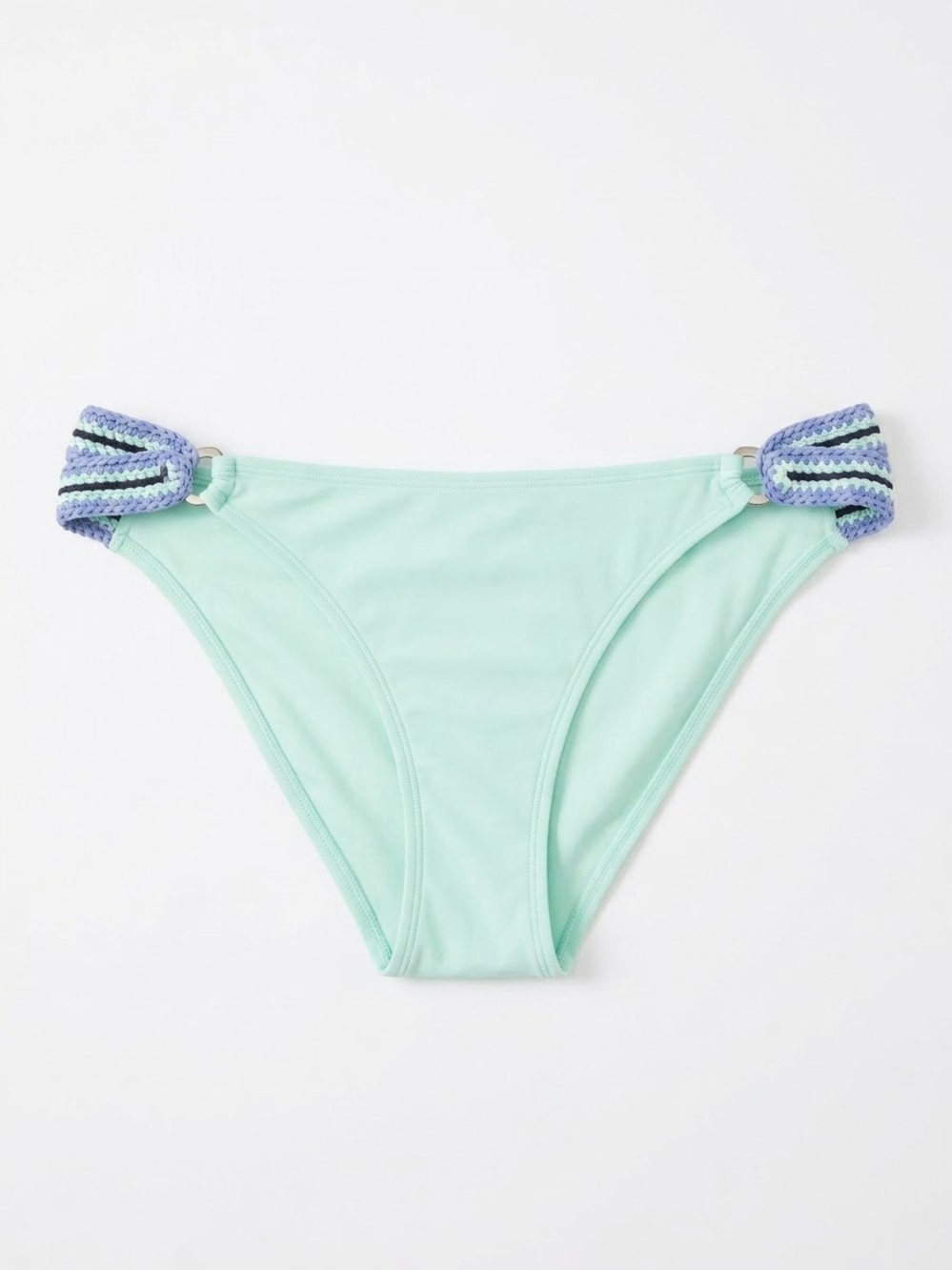 Aerie Swim Teeny Mint Green Braided Side Ring Bikini Bottom NWT XL
